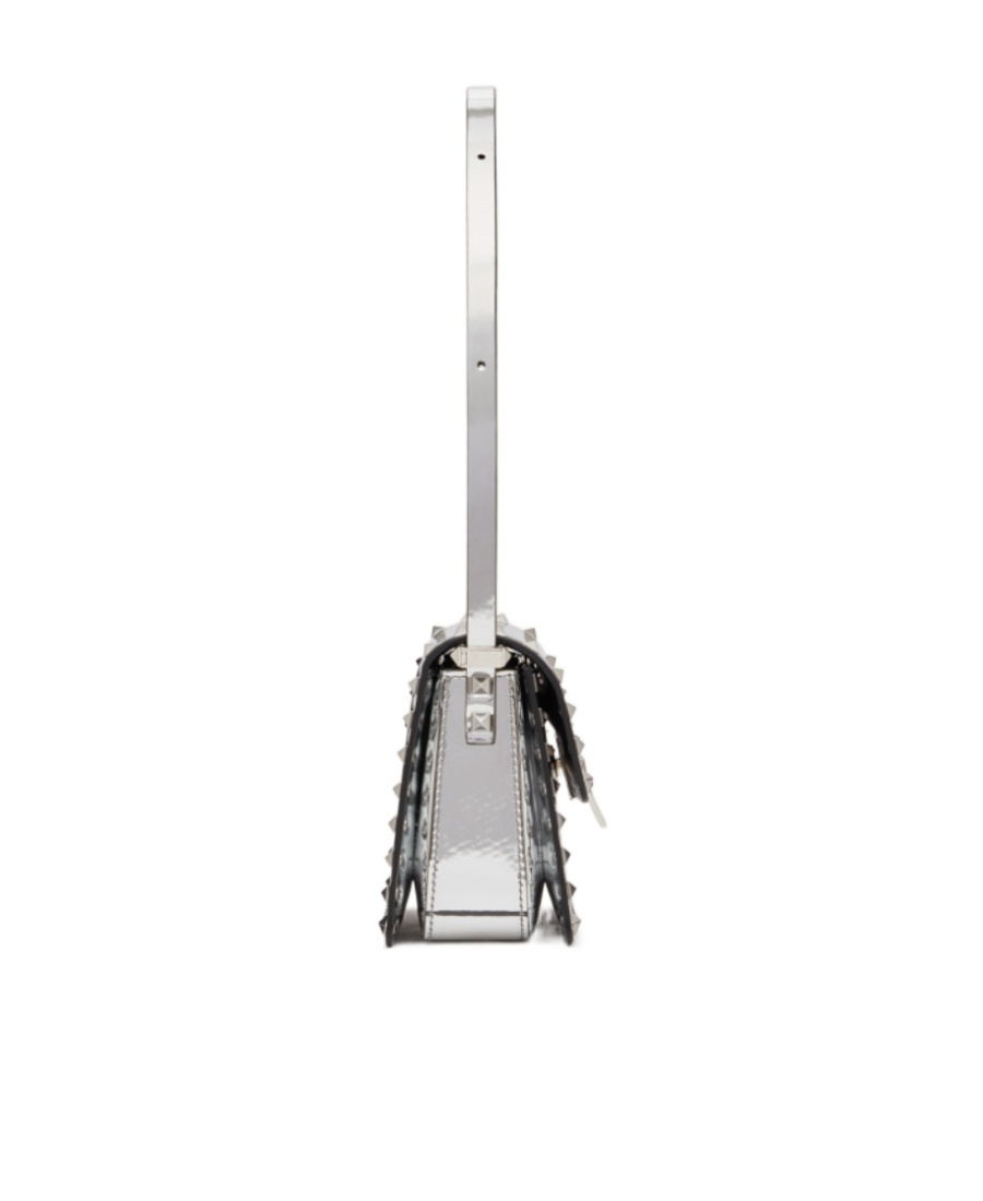 Valentino Small Rockstud23 Shoulder Bag In Gray