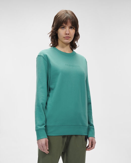 Shop C.p. Company Logo Sweater In Green