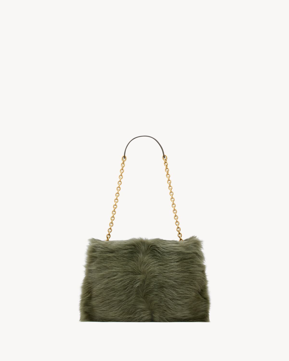 Saint Laurent Jamie 4.3 Medium In Shearling In Green
