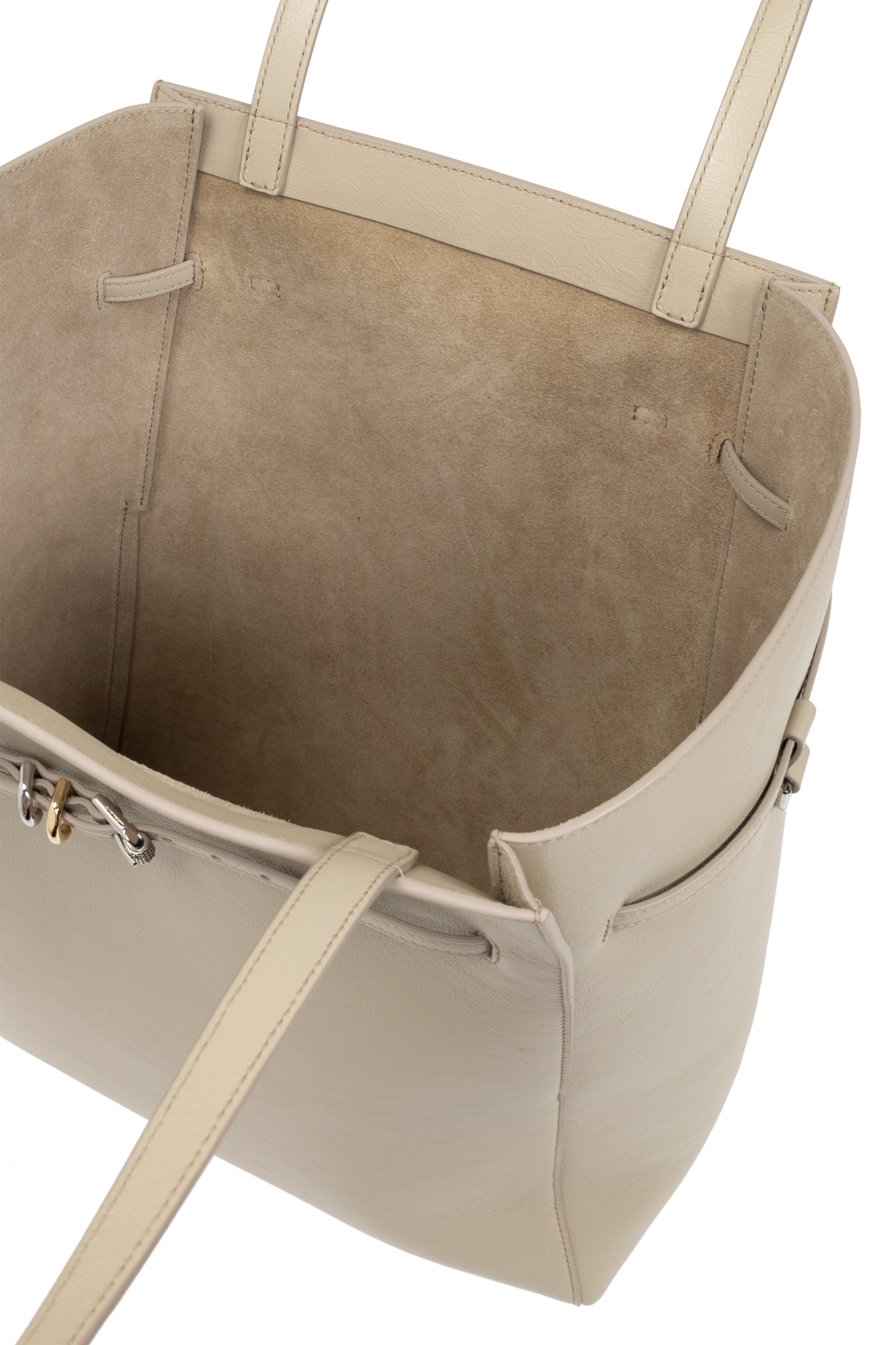 Shop Givenchy Medium Voyou Leather Tote Bag In Nude