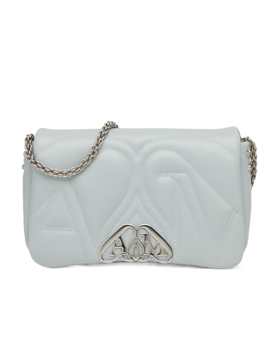 Alexander Mcqueen Women's Shoulder Bag Seal In Gray