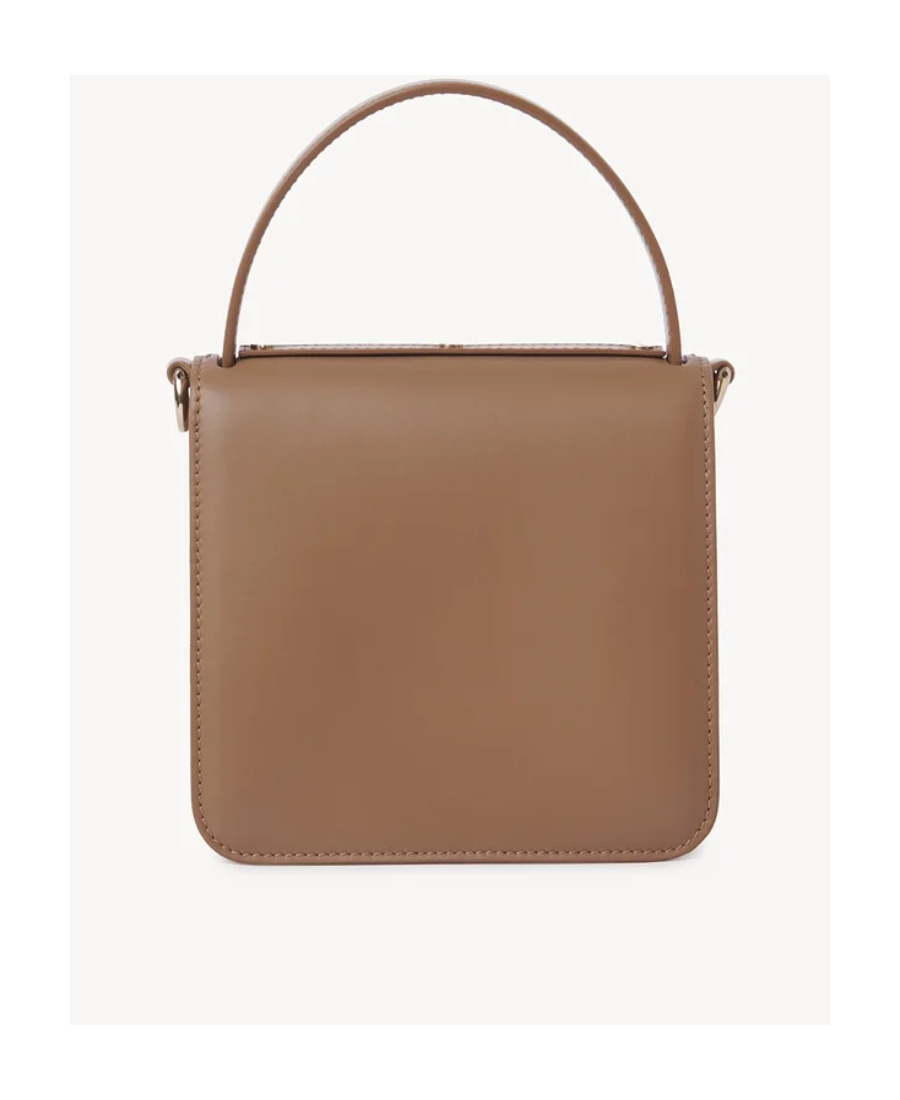 Chloé Compact Chain Strap Top Handle Bag In Brown