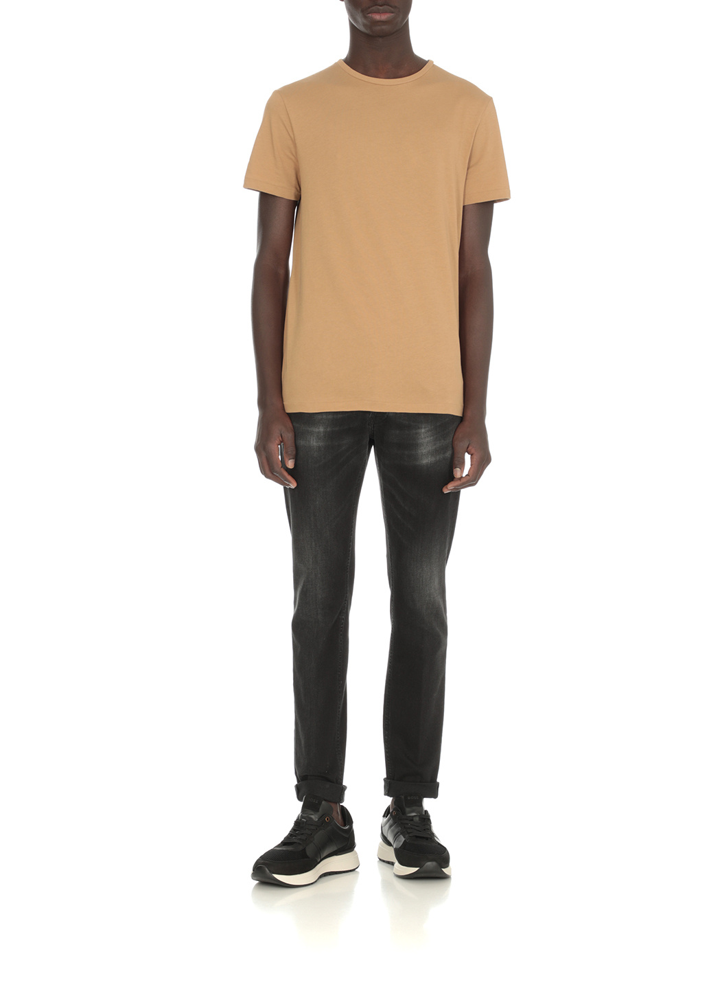 Hugo Boss Laced Sneakers In Black
