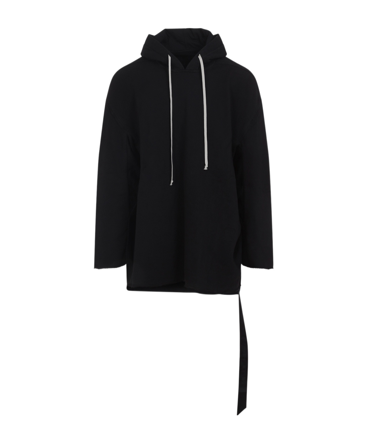 Rick Owens Drkshdw Asymmetrical Hem Long Sleeve Hoodie In Animal Print