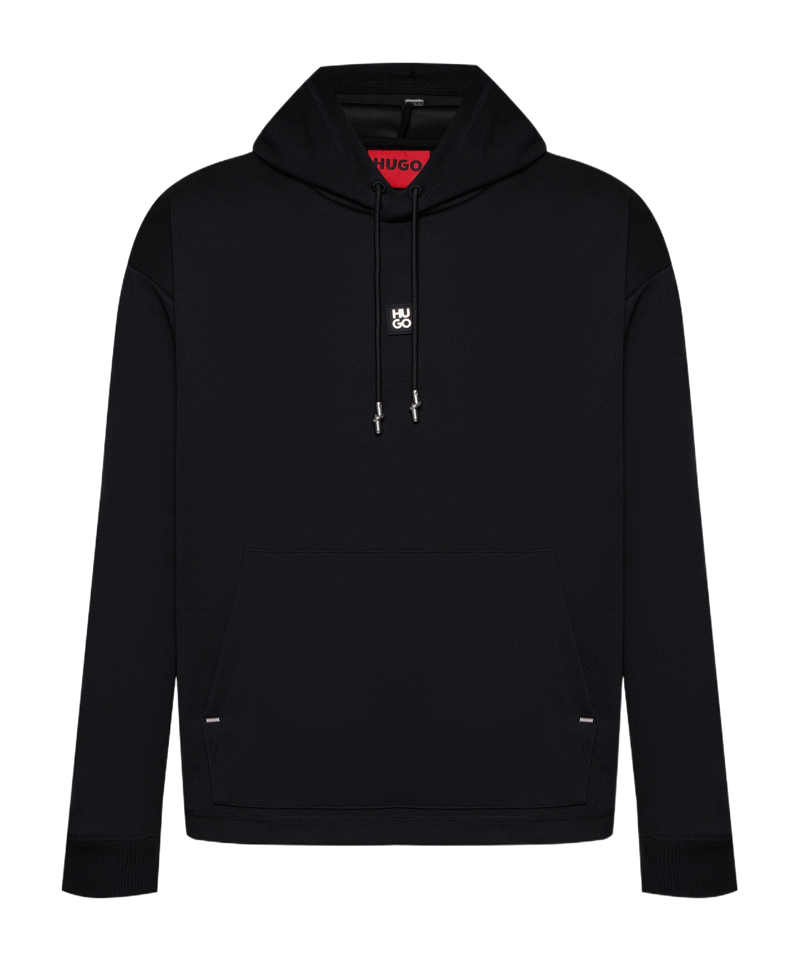 Hugo Boss Long-sleeved Hooded Sweatshirt In Black