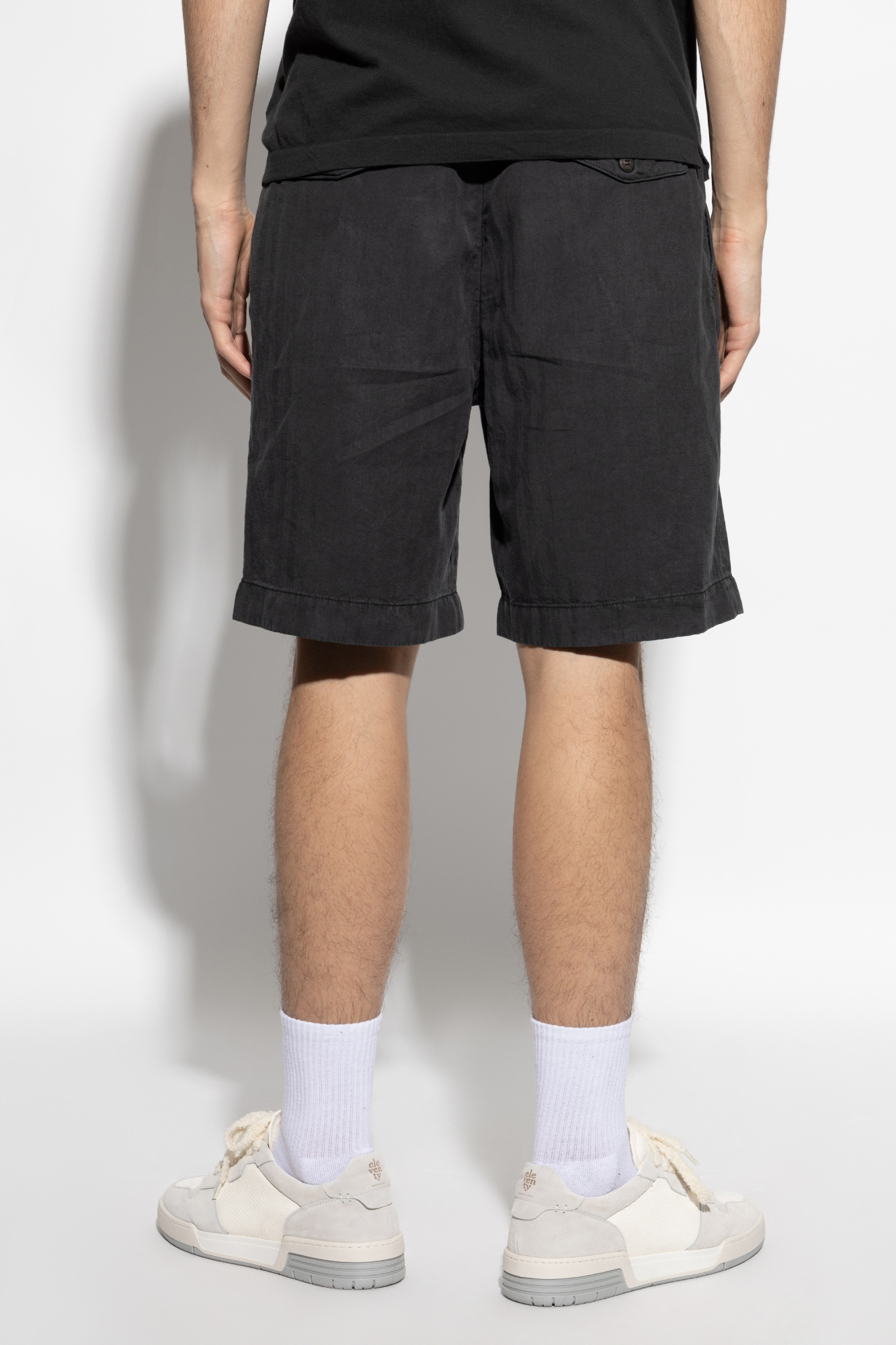 Eleventy Waistband Loop Shorts In Black