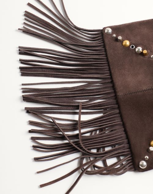 Valentino Suede Nellcote Cross-body Bag In Black