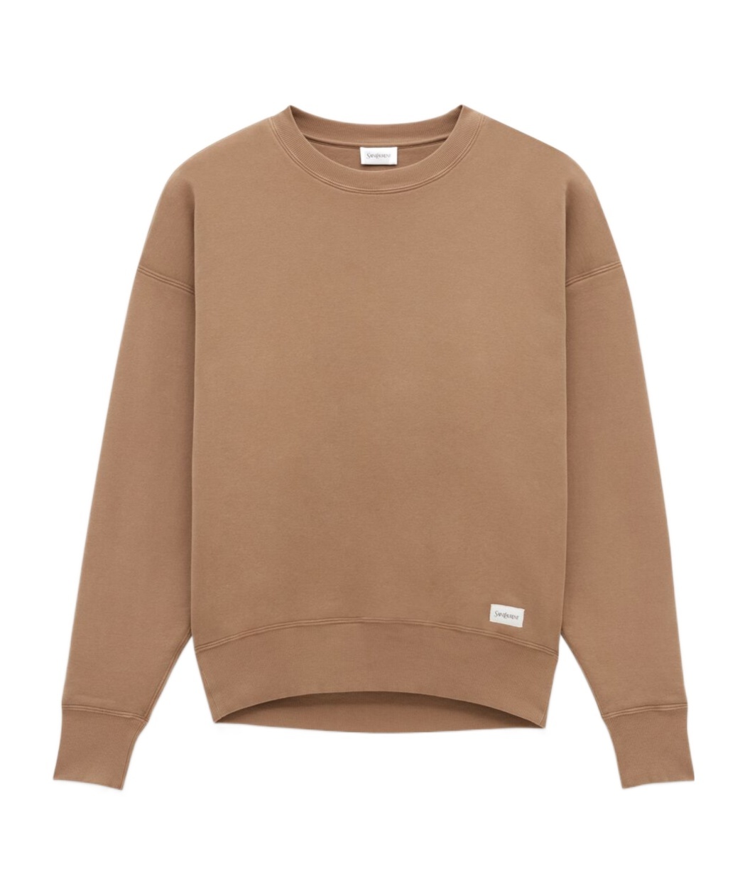 Saint Laurent Crewneck Sweatshirt Knitwear Brown In Brown