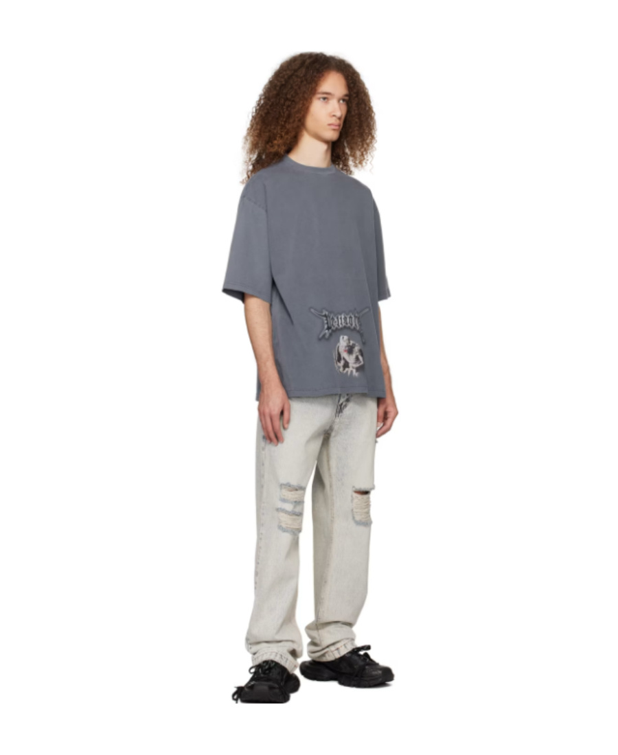 We11 Done Monster Graphic-print T-shirt In Gray