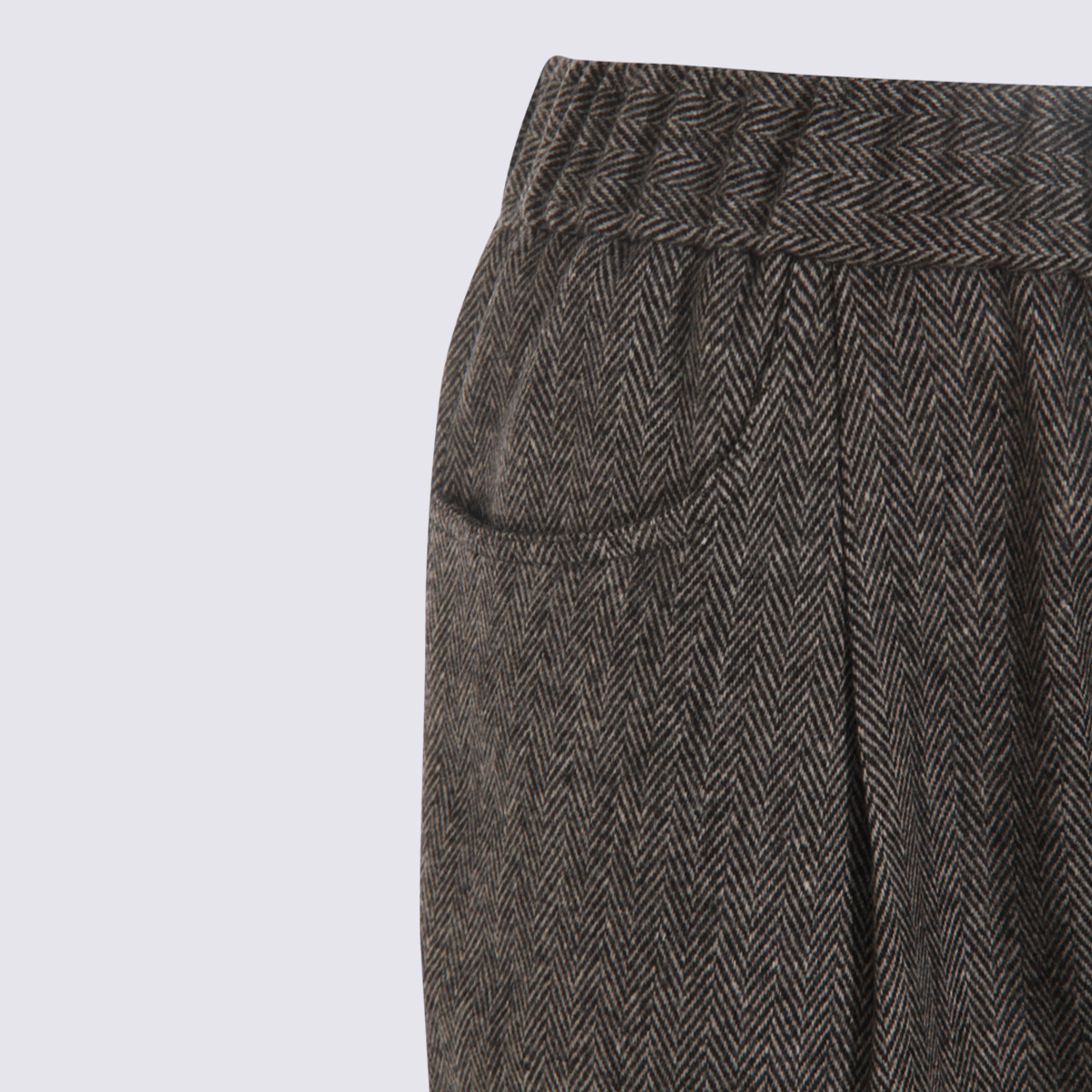 Antonelli Elastic Waist Casual Pants In Black