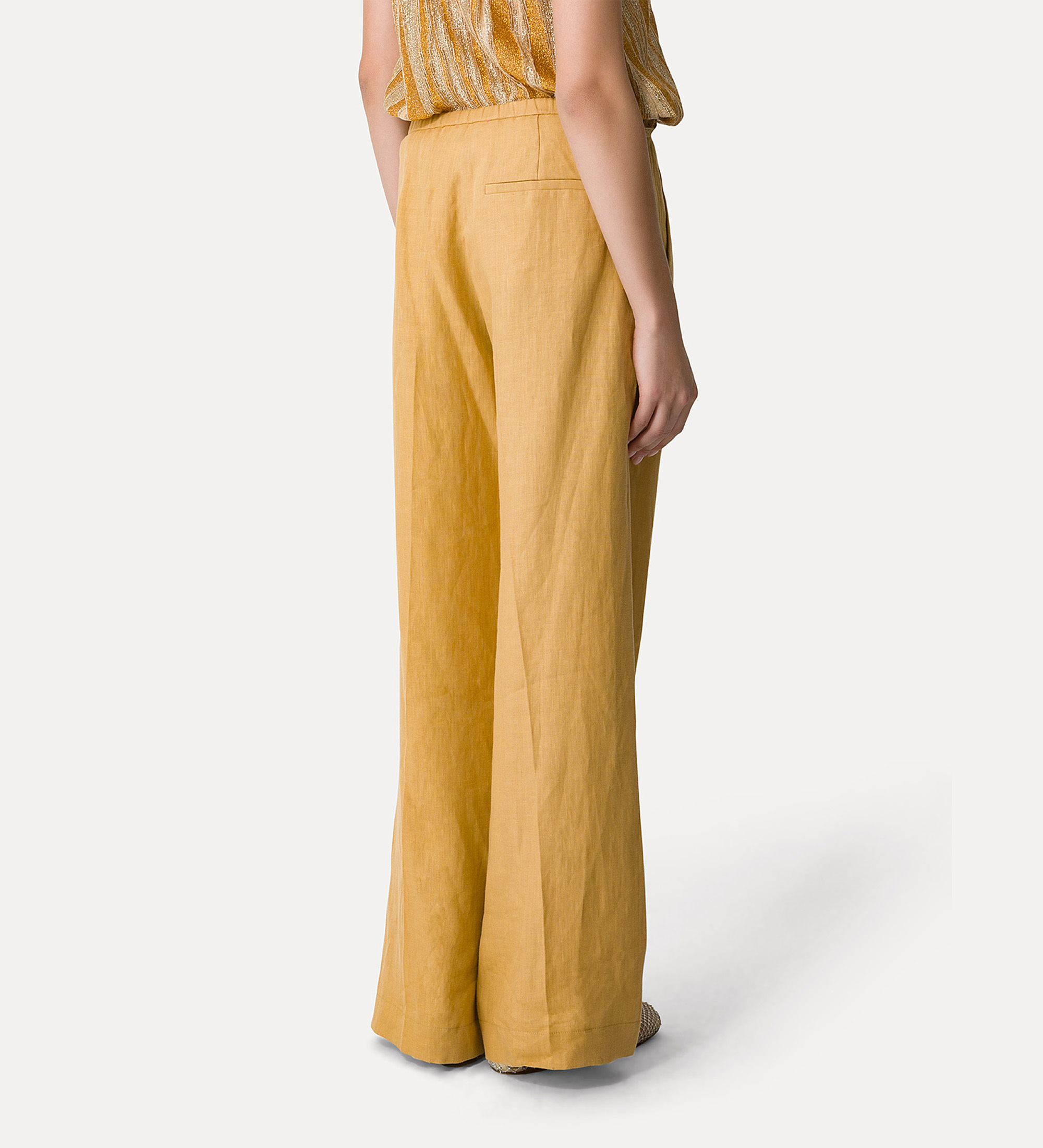 FORTE FORTE LINEN TROUSERS WITH PLEATS