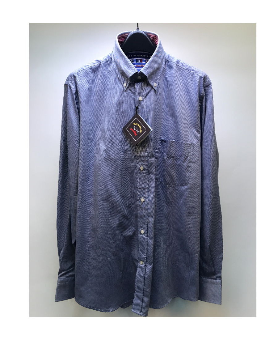 Paul & Shark Lapel Shirt In Blue