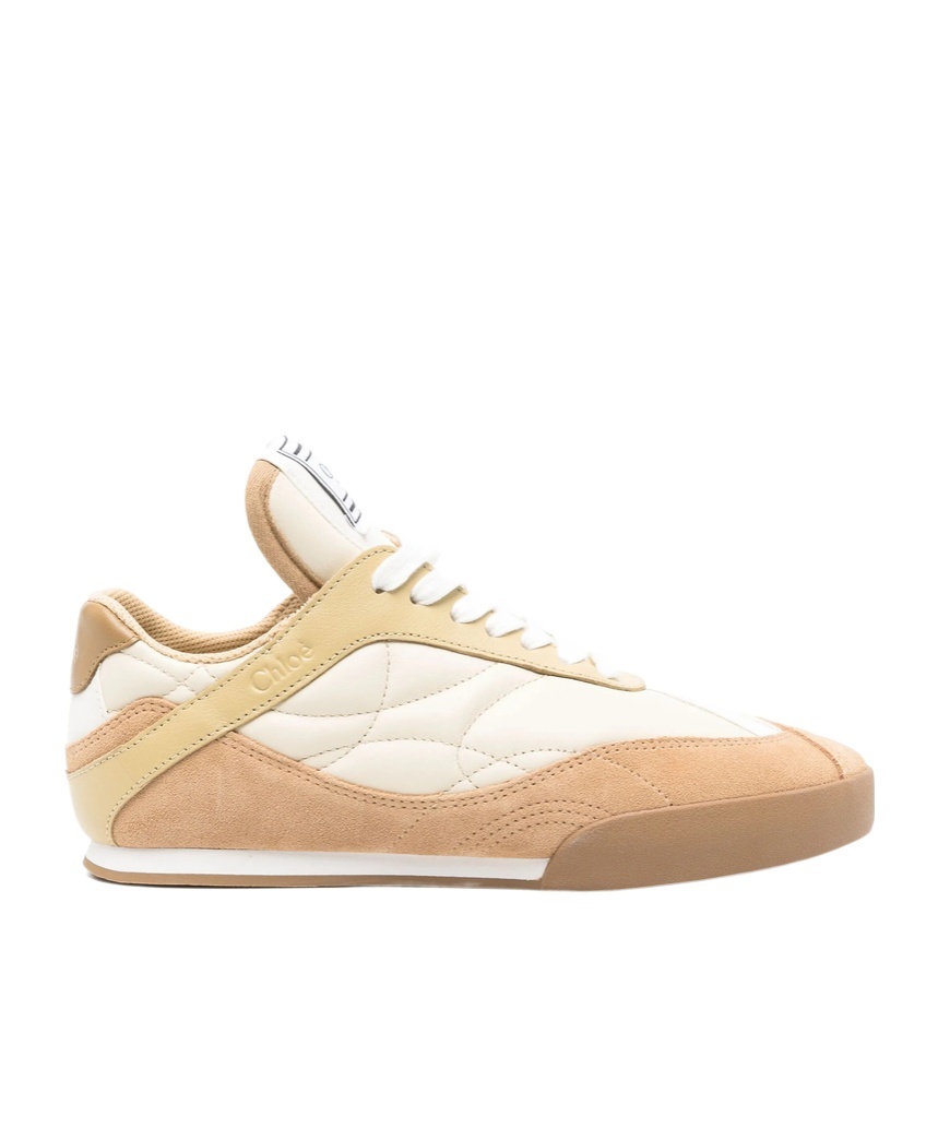 Chloé Lace-up Sneakers In Nude