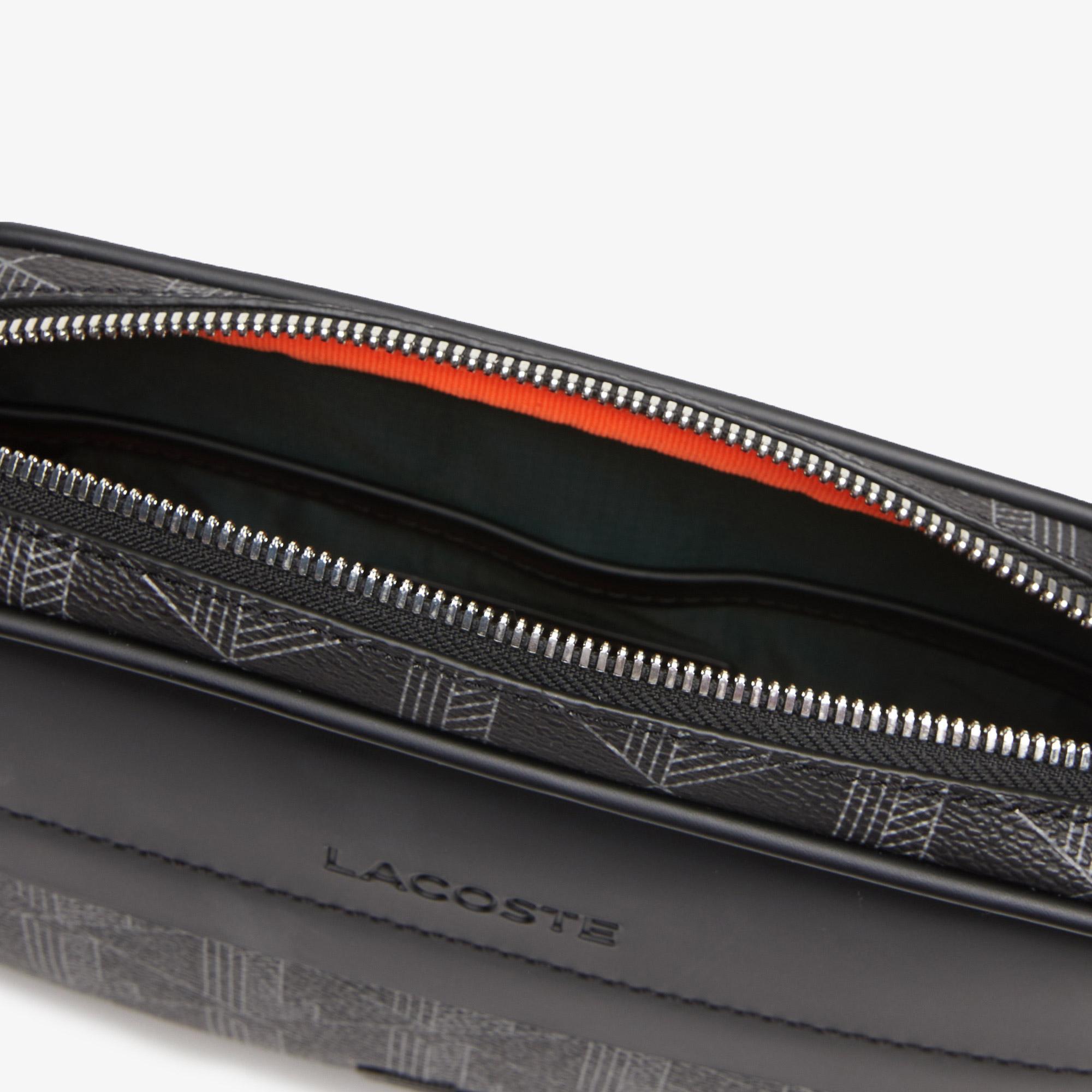 Lacoste Logo-debossed Belt Bag In Black