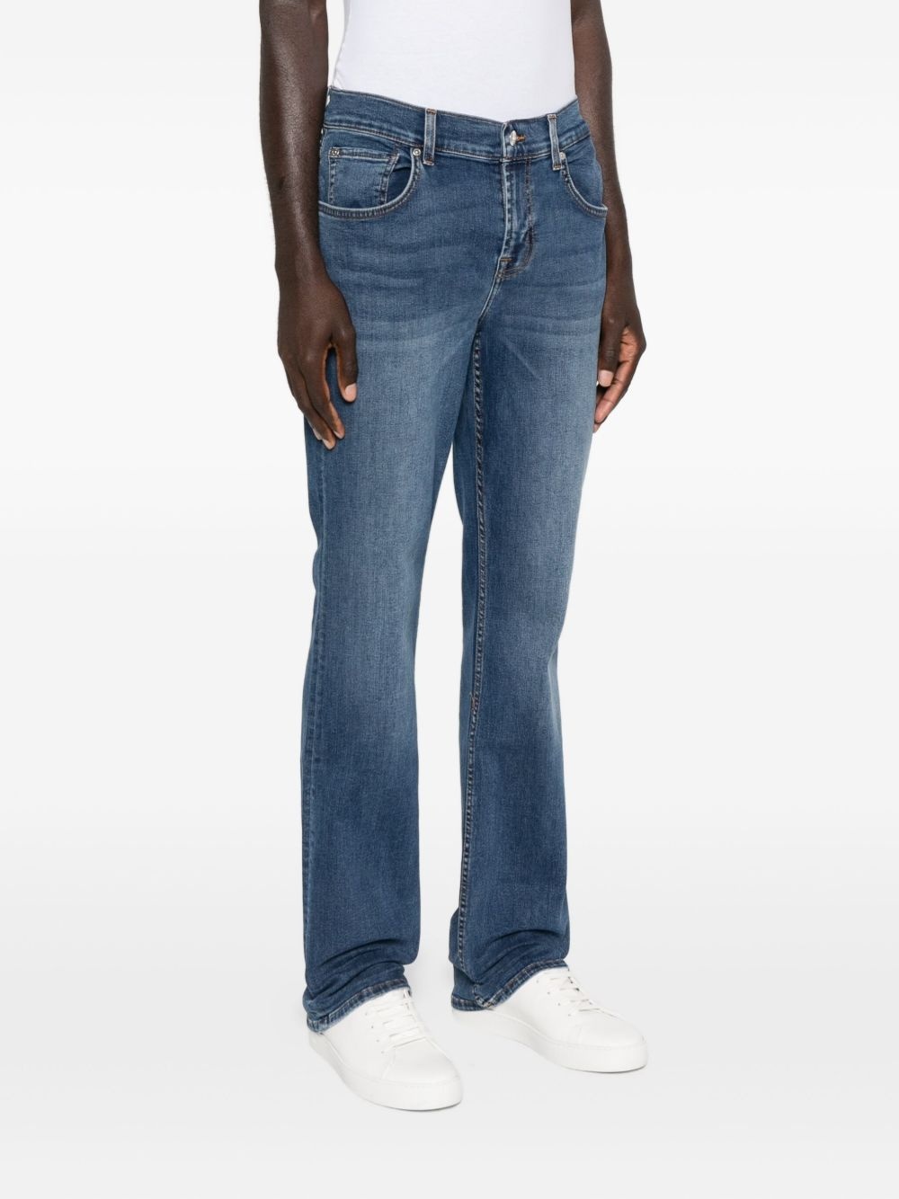 7 For All Mankind Logo Denim Jeans In Blue