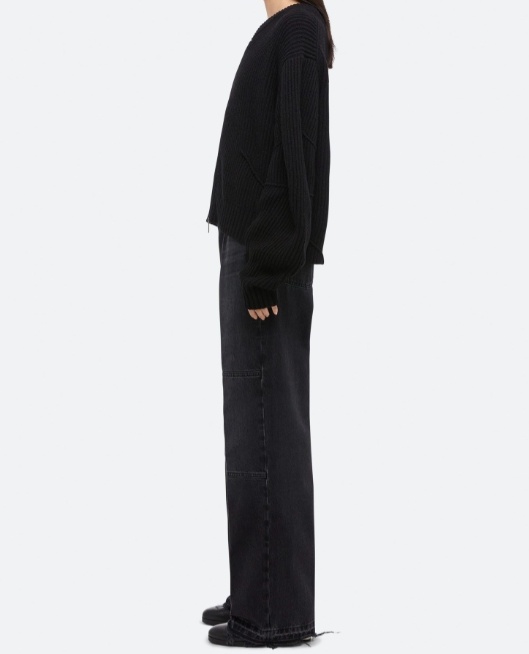 Shop Helmut Lang Long-sleeved Ribbed Zipper Cardigan
