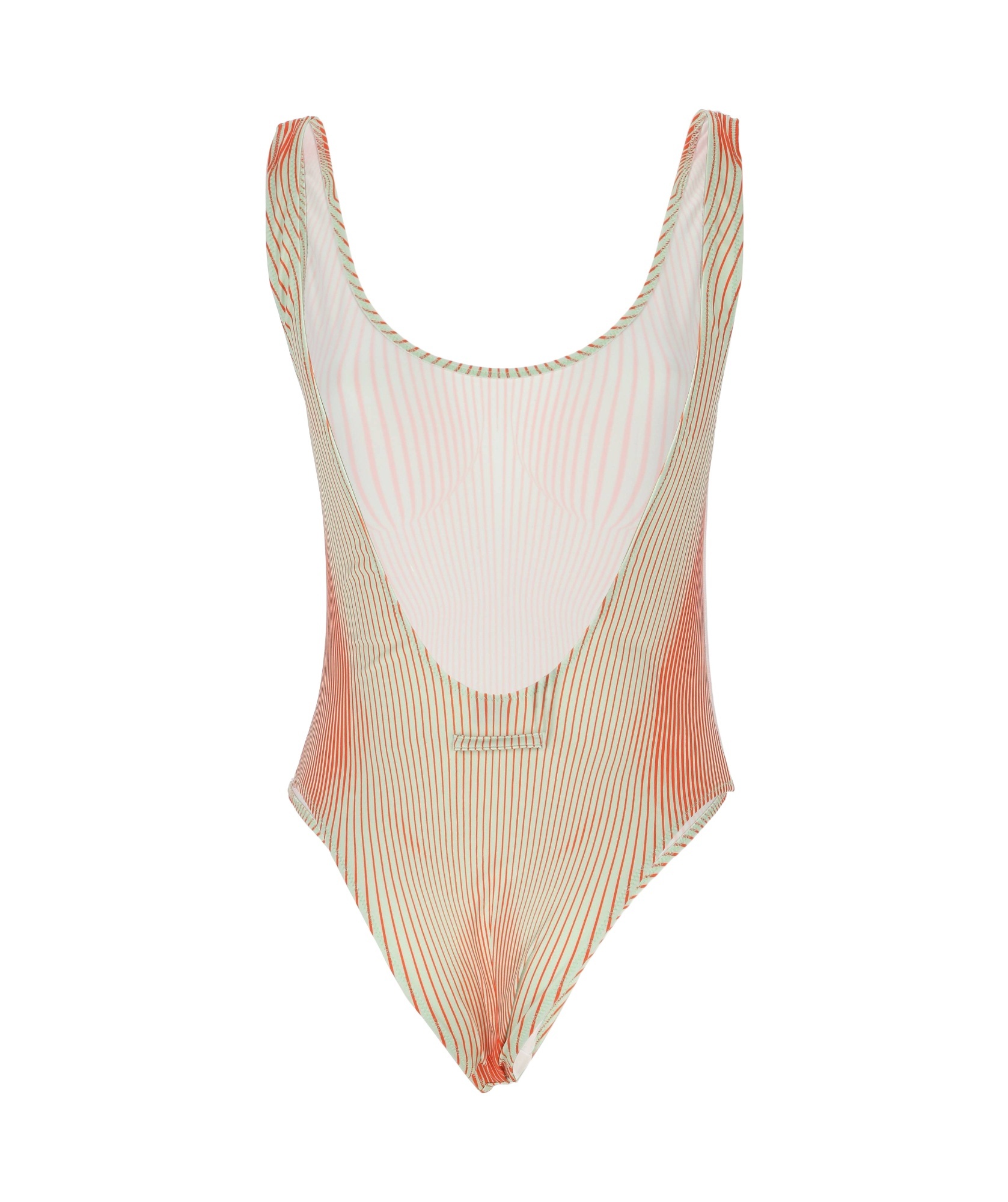 Shop Jean Paul Gaultier Pinstripe Body Morphing Swimsuit In Nude