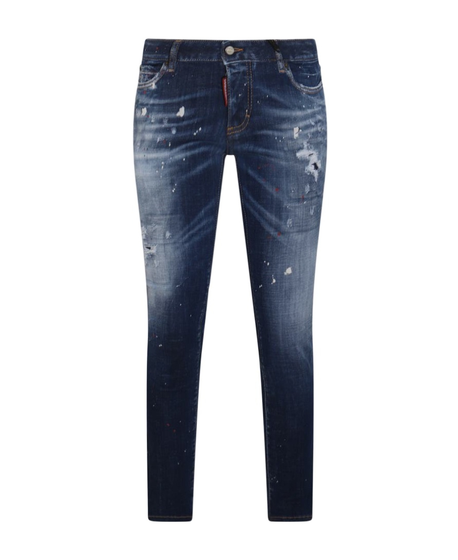 Dsquared2 Distressed Skinny Jeans In Blue