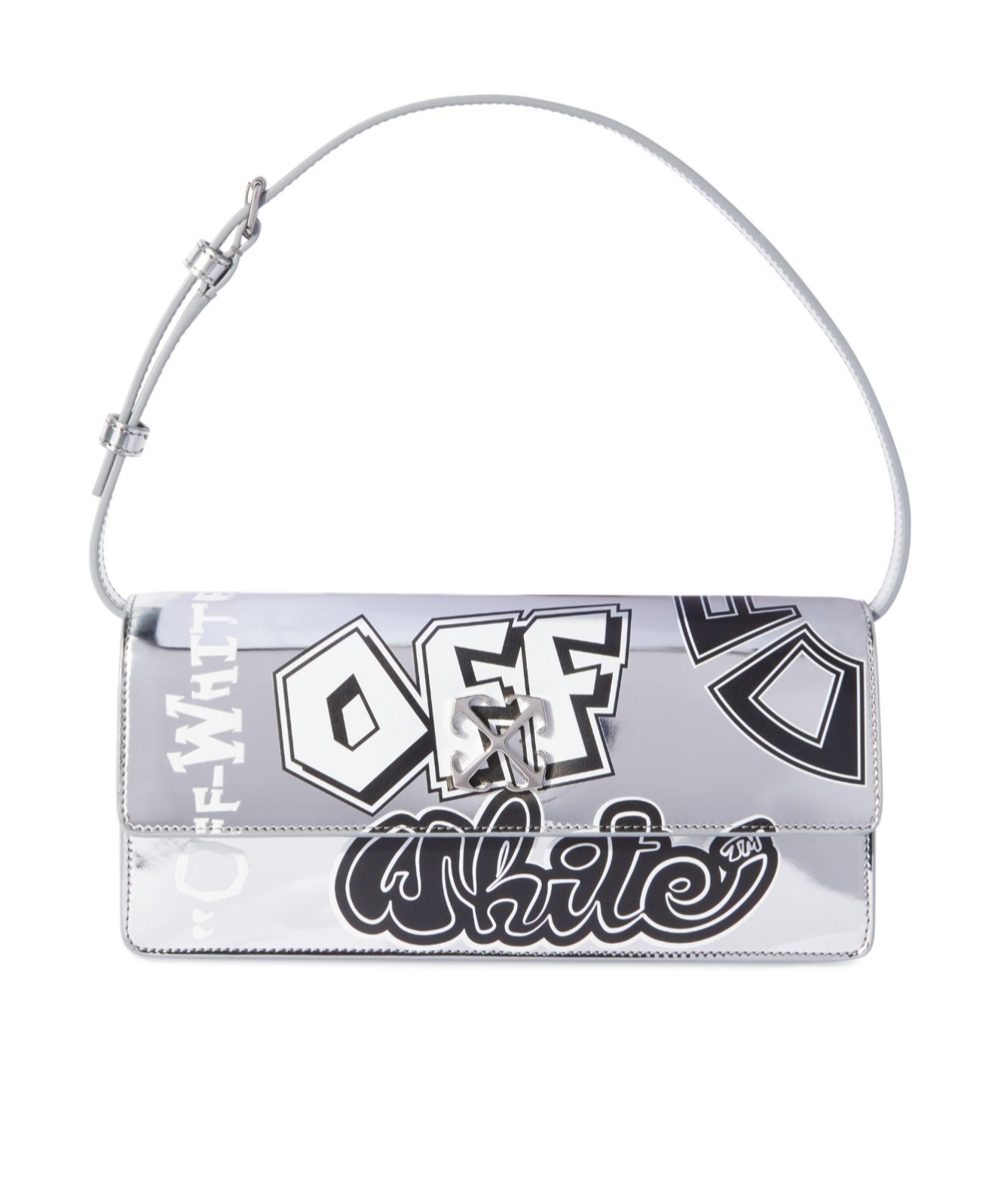 Off-white Silver Jitney 1.0 Shoulder Bag In White