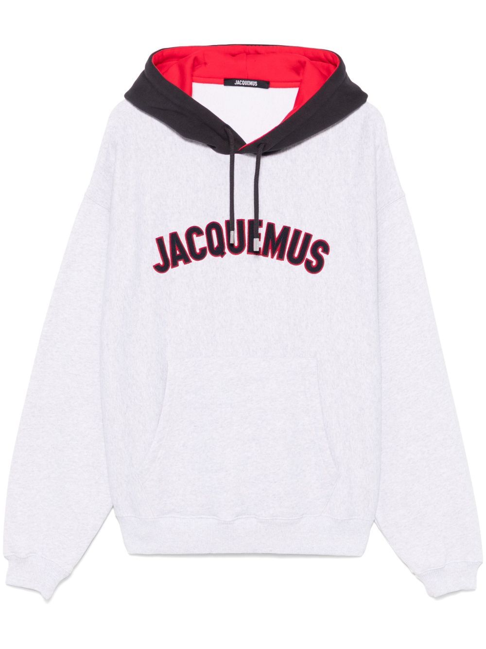 Jacquemus Light Grey Le Hoodie Baseball Sweatshirt Men In White