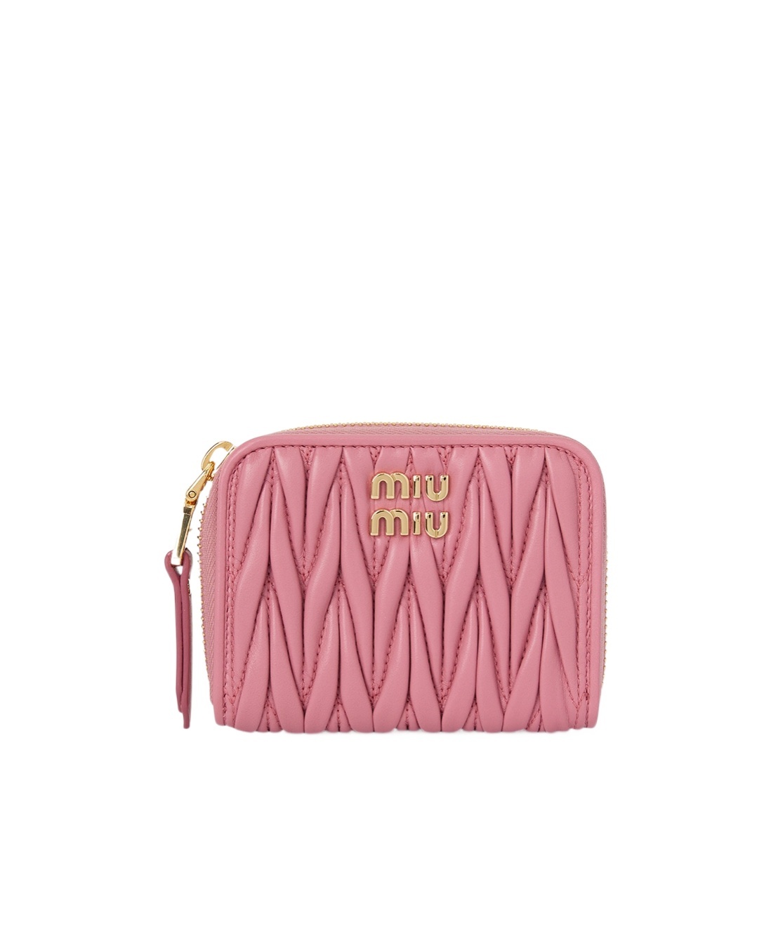 Miu Miu Matelassé Coin Purse In Pink