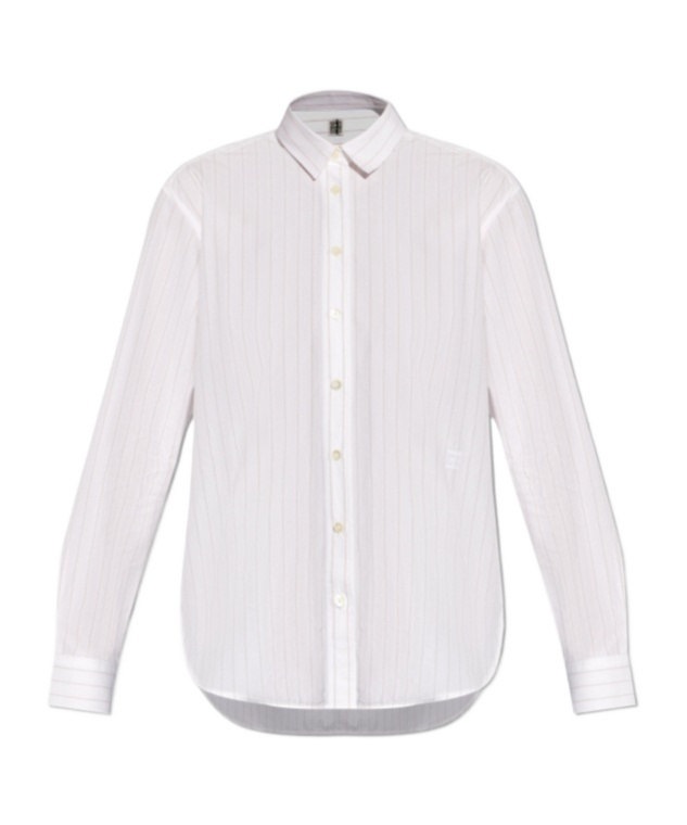 Totême Pinstripe Cotton Shirt In White