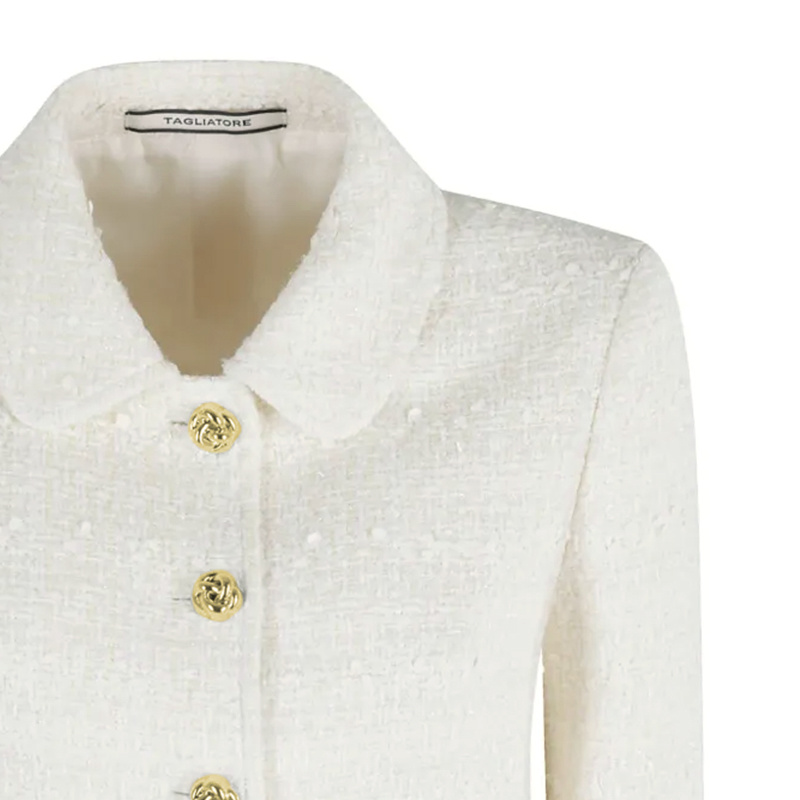 Tagliatore Lapel Jacket In White