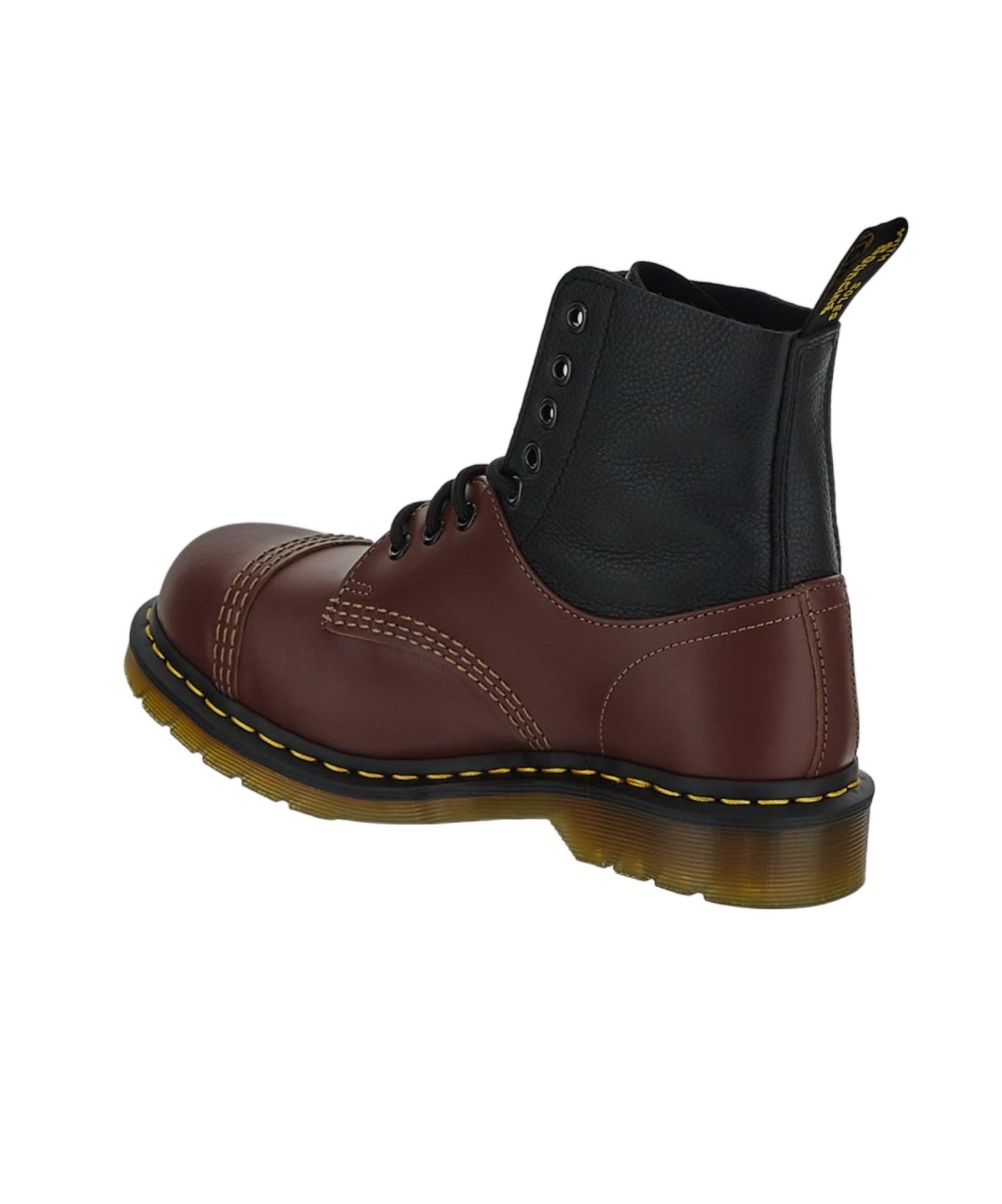 Mm6 Maison Margiela Panelled Leather Ankle Boots With Contrast Stitching In Brown