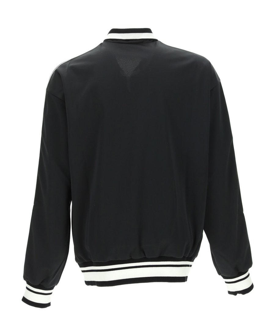 Dolce & Gabbana Logo Panel Bomber Jacket In Black