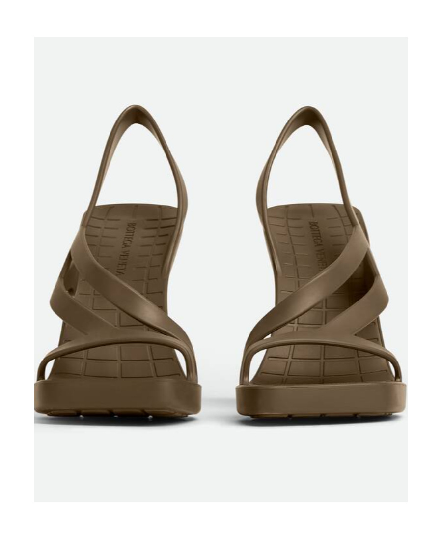 Bottega Veneta Jimbo Slingback Heeled Sandals In Brown