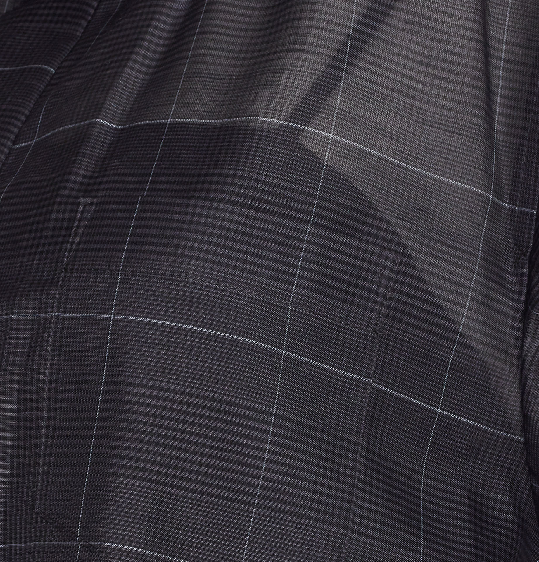 Sacai Glen-check Short-sleeved Shirt In Black