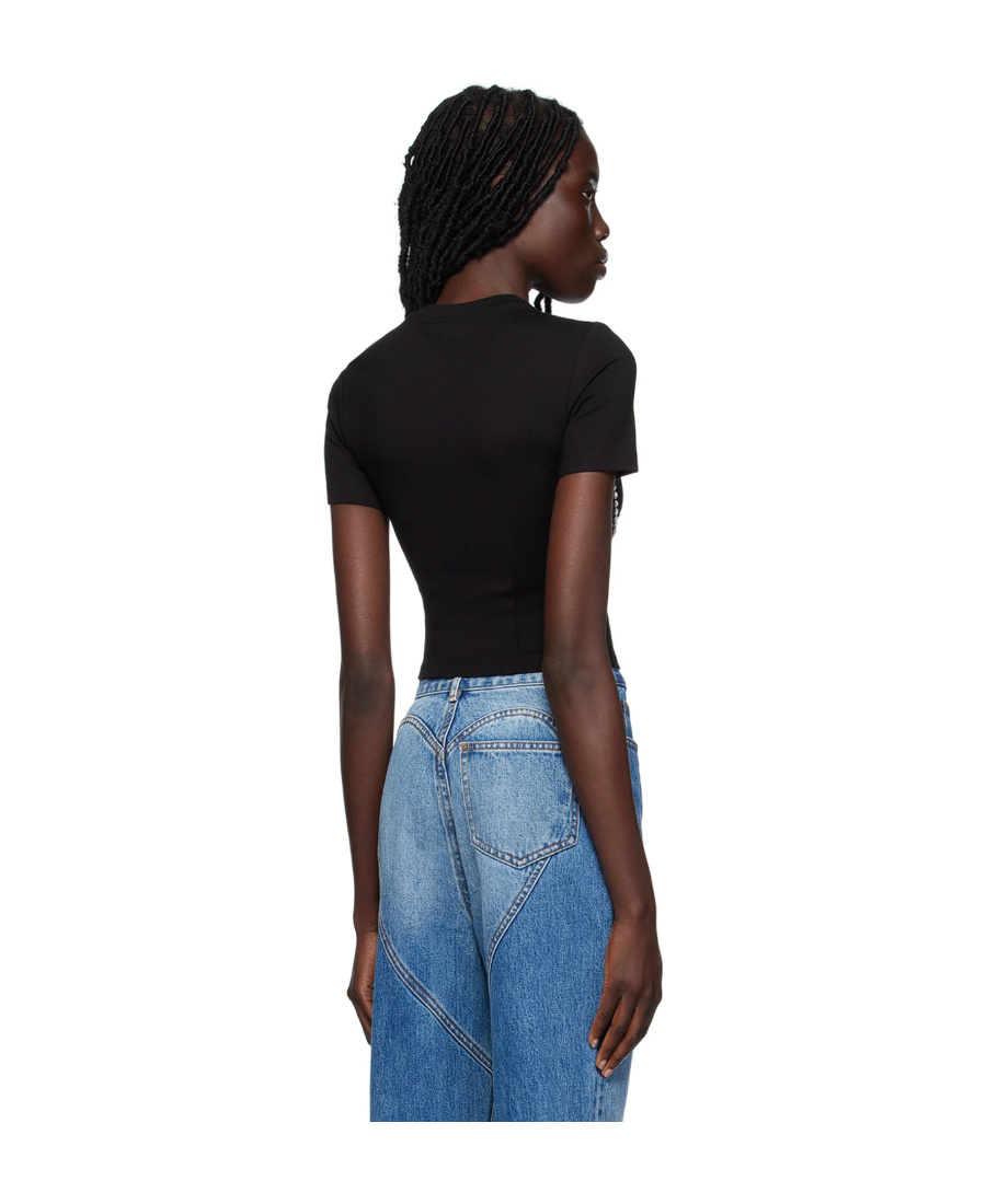 Shop Area Crystal T-shirt With Round Neck In Blue
