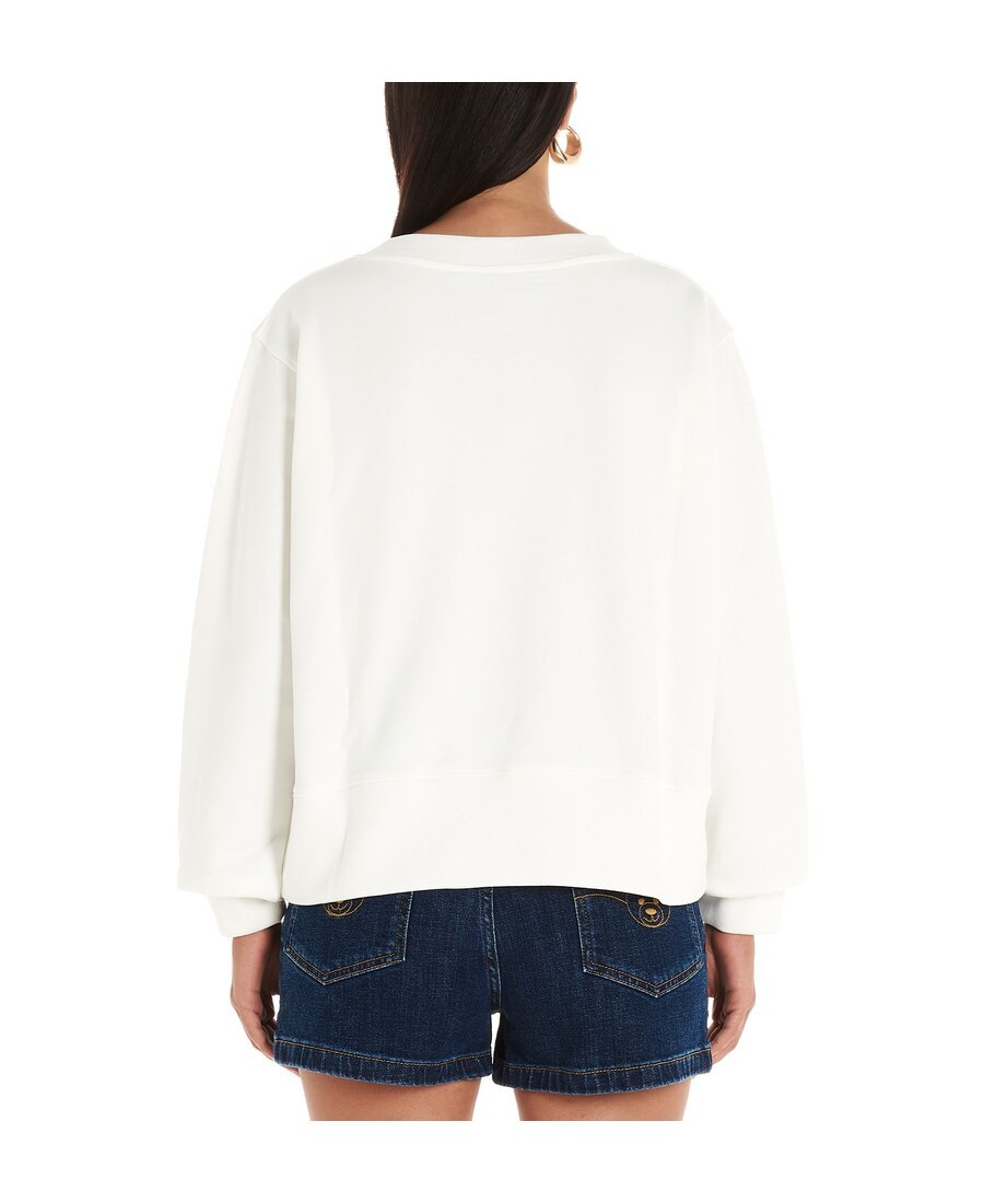 Moschino Teddy Bear Printed Sweater In Nude