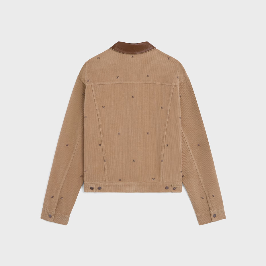 Celine Trucker Jacket In Brown