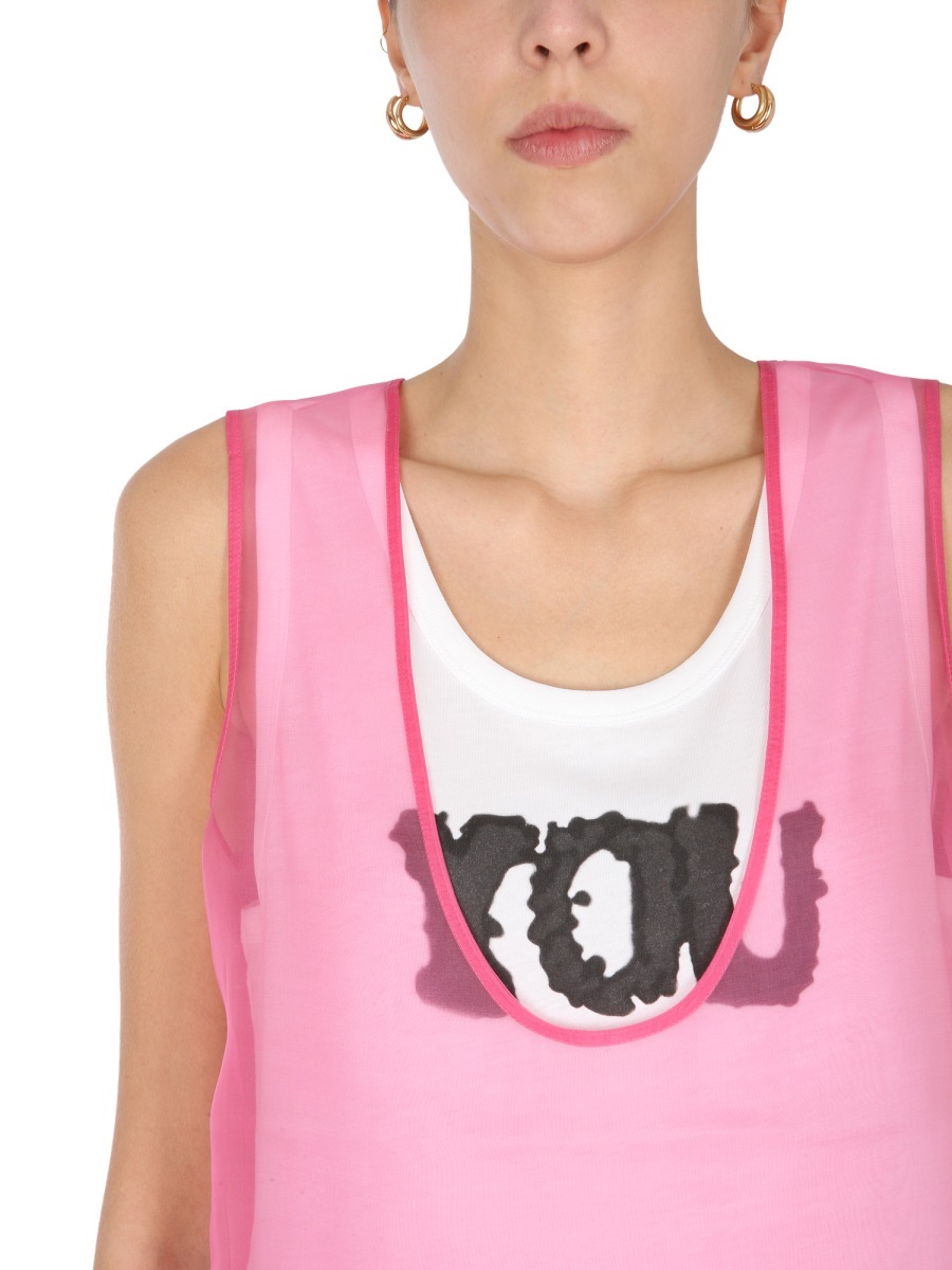 Dries Van Noten Hasche Top In Pink
