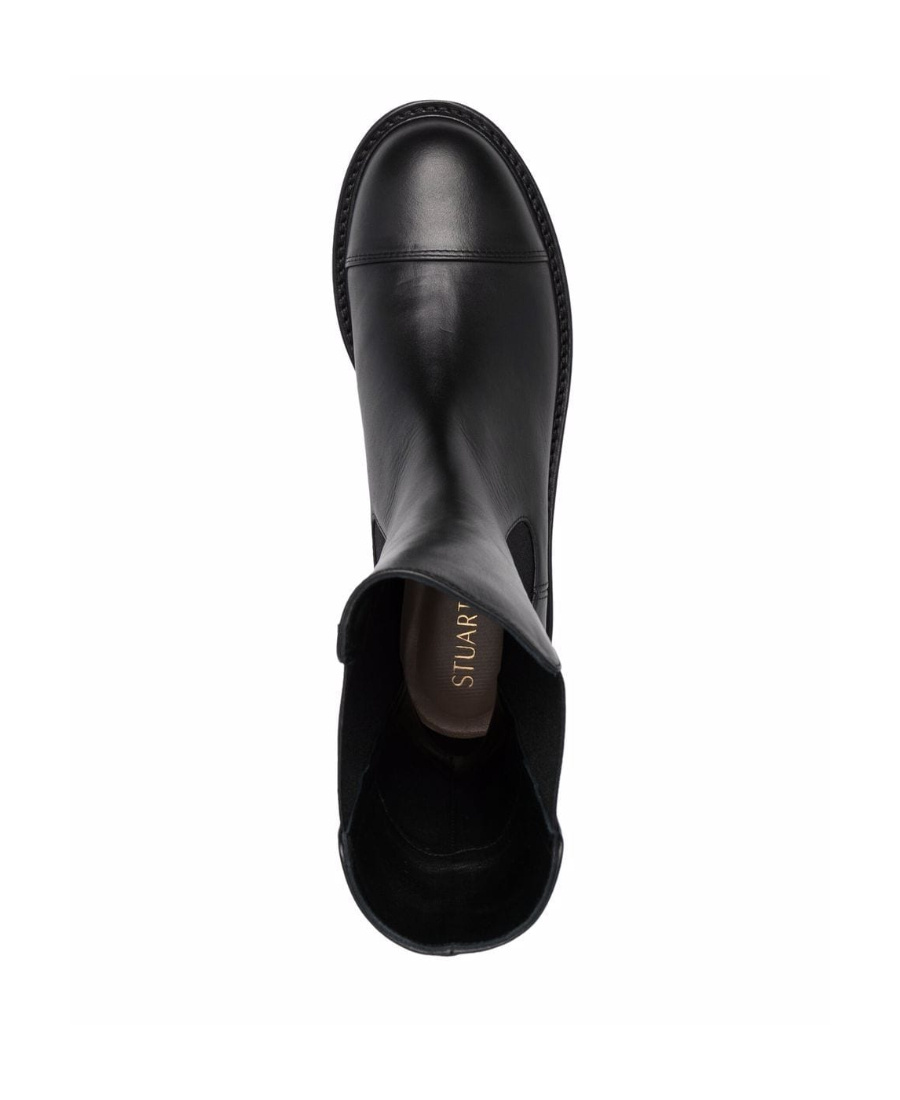 Stuart Weitzman Black High Boots With Thick Soles In Black