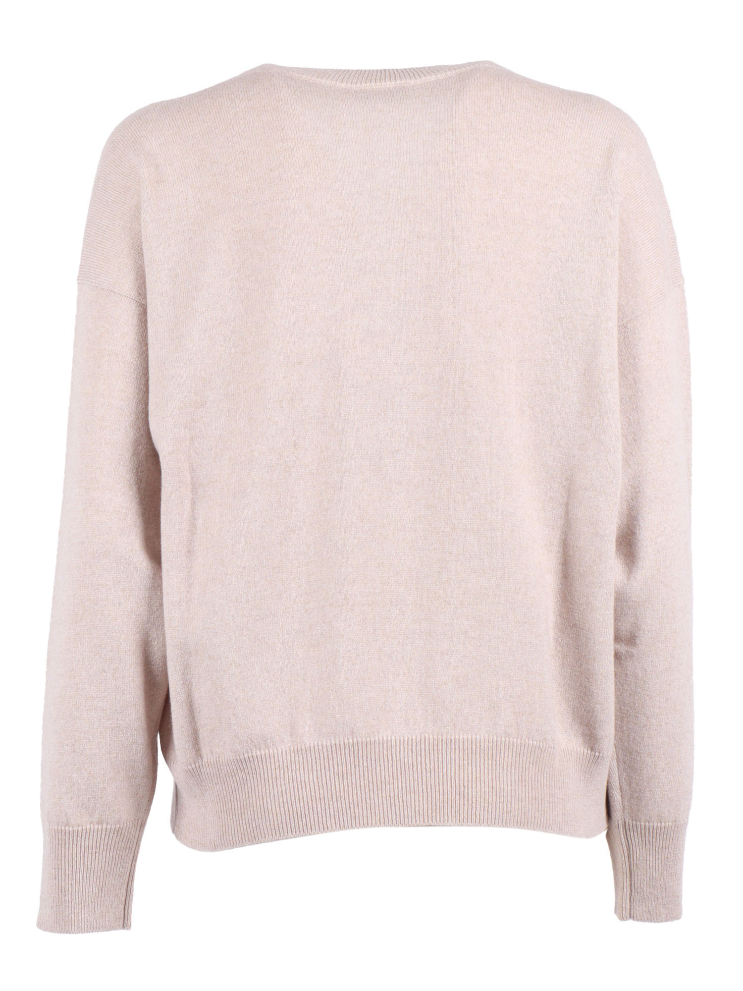 Peserico Relaxed Fit V-neck Knitted Sweater In Pink