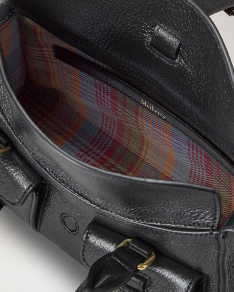 Mulberry Mini Roxanne Black High Shine Leather In Black