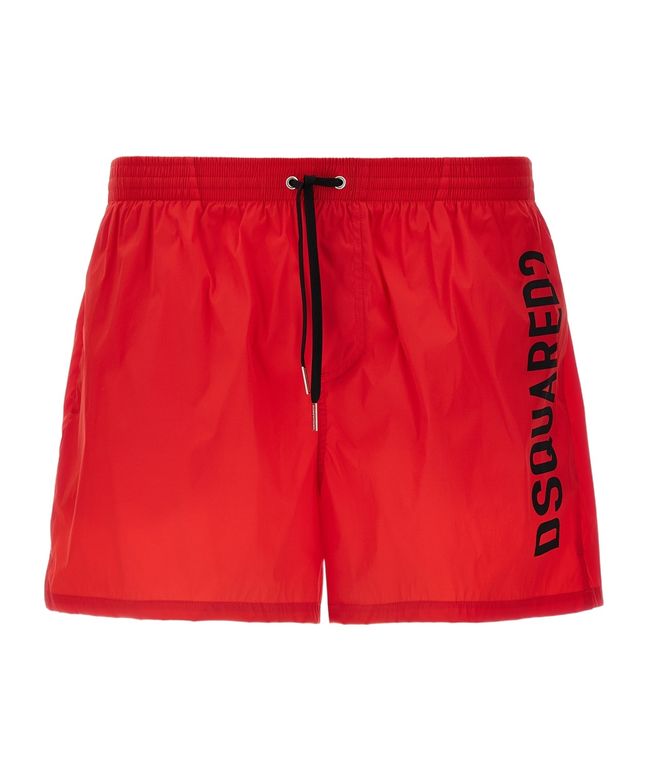 Dsquared2 Swim Trunks Mid-length Elastic Waistband In Red