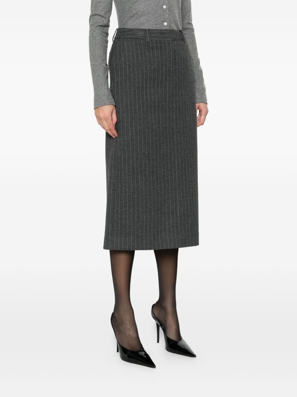 Dunst Pinstriped Skirt In Black