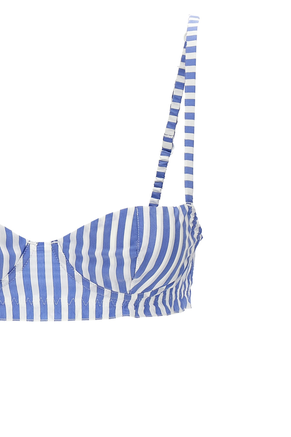 Shop Philosophy Di Lorenzo Serafini Striped Bra Short Set In Blue