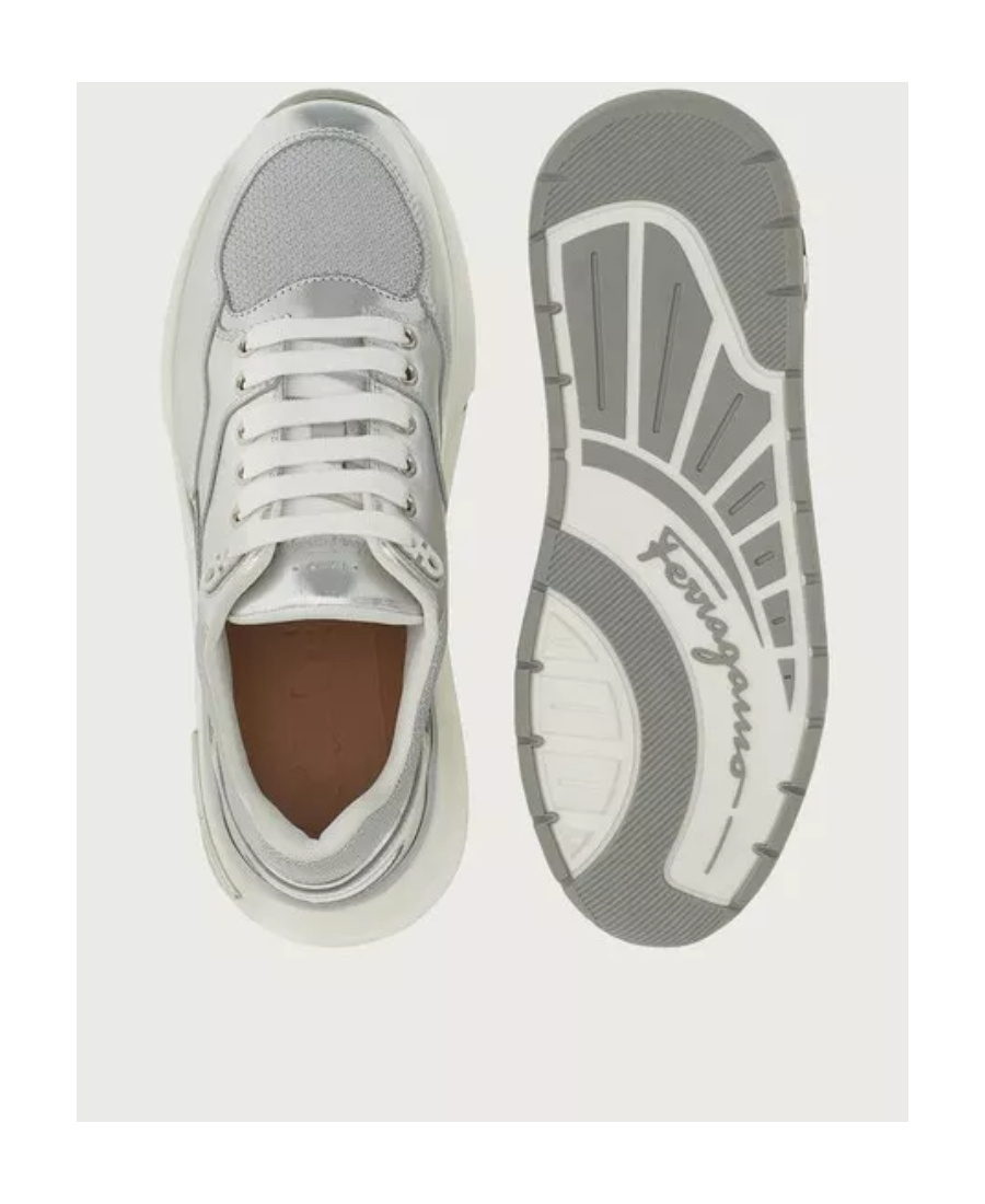 Ferragamo Leather And Fabric Low-top Sneakers