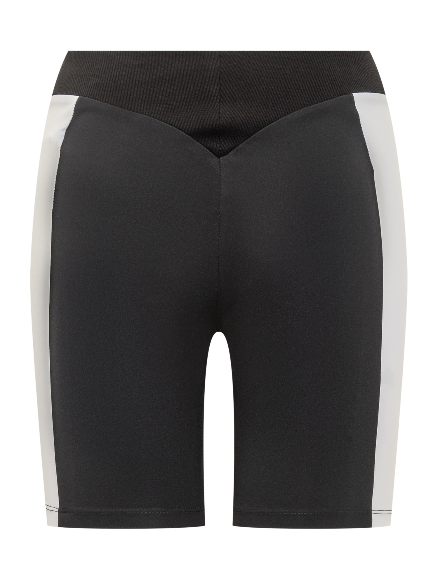 Off-white Black Cyclist Shorts With Side Print In Black