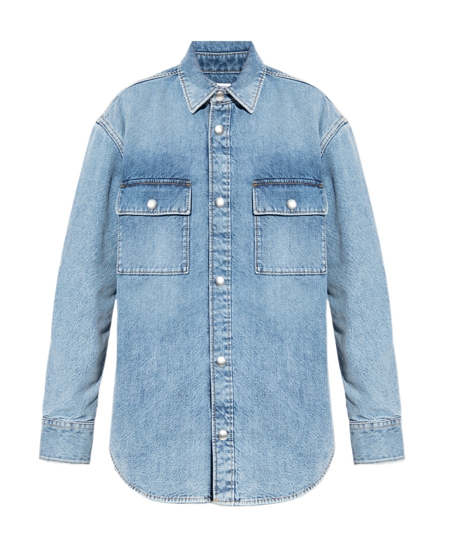 BOTTEGA VENETA BOTTEGA VENETA VINTAGE MEDIUM INDIGO DENIM SHIRT