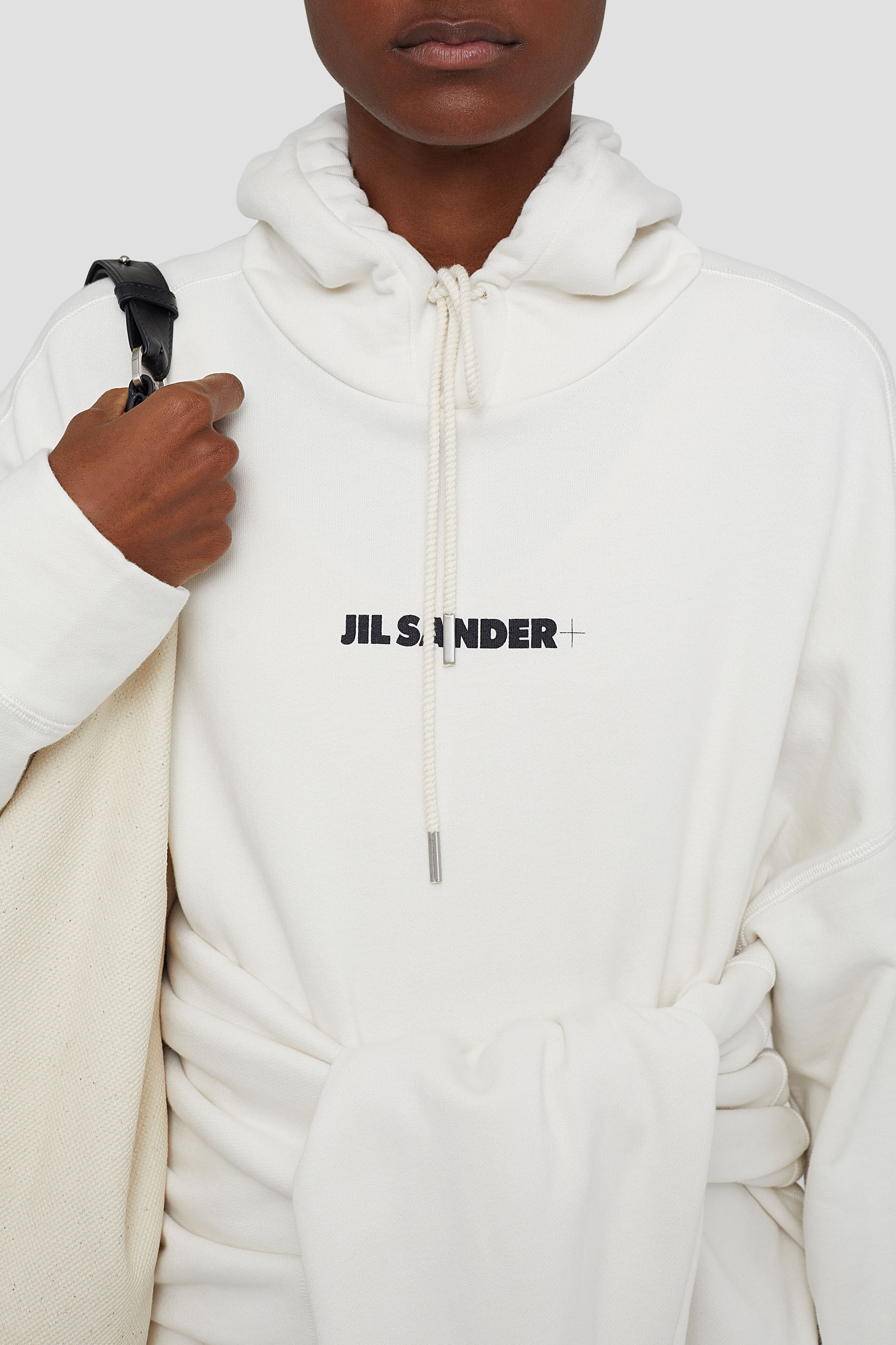 Shop Jil Sander Logo-print Hoodie In White
