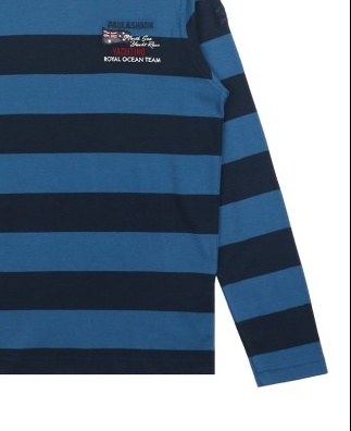 PAUL & SHARK STRIPED LOGO LONG-SLEEVED T-SHIRT