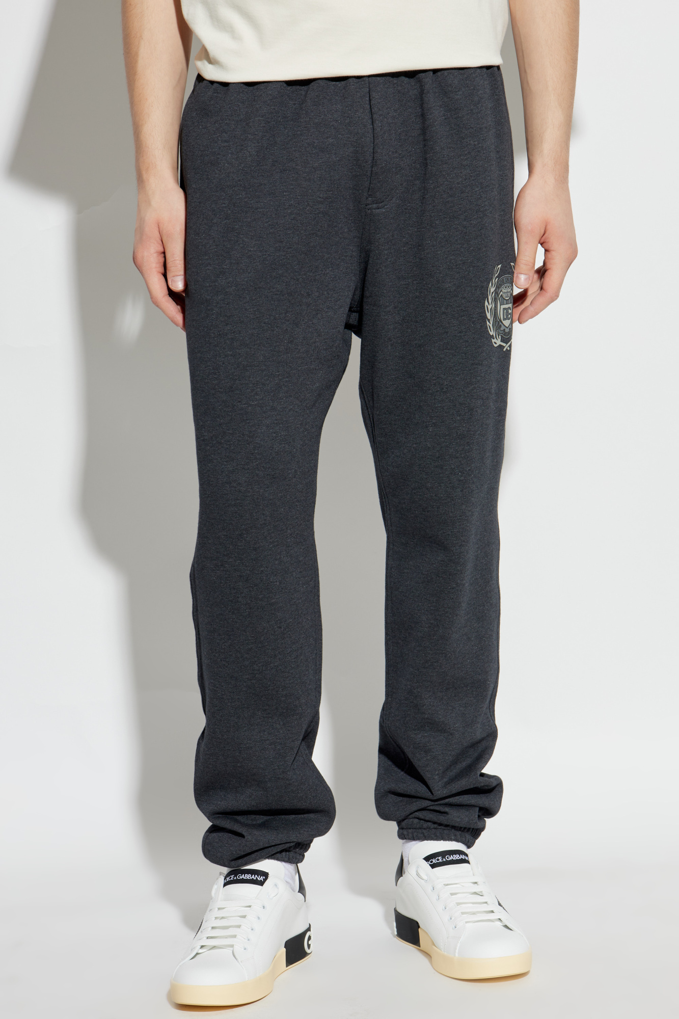 Dolce & Gabbana Logo-print Track Pants In Black