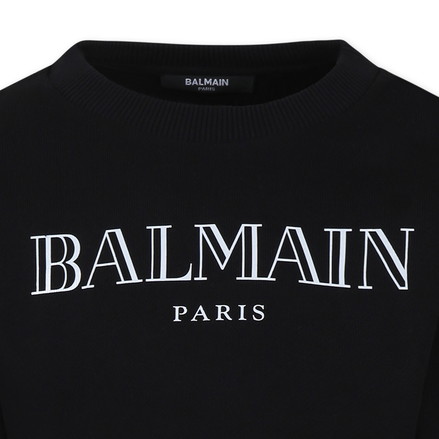 Shop Balmain Logo-print Sweatshirt In Black