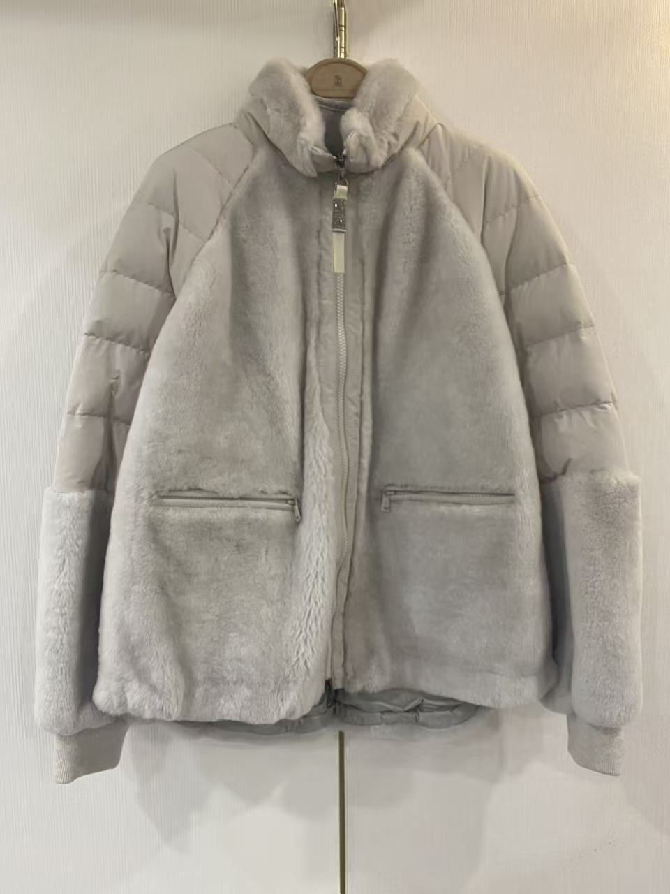 Brunello Cucinelli Long Sleeve Casual Jacket In White