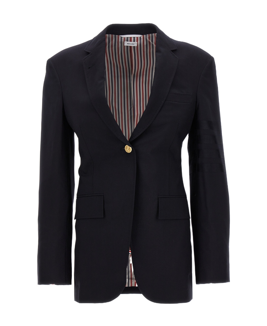 Thom Browne 4-bar Single-breasted Wool Blazer In Black